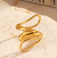 Anillo forma larga, ajustable.